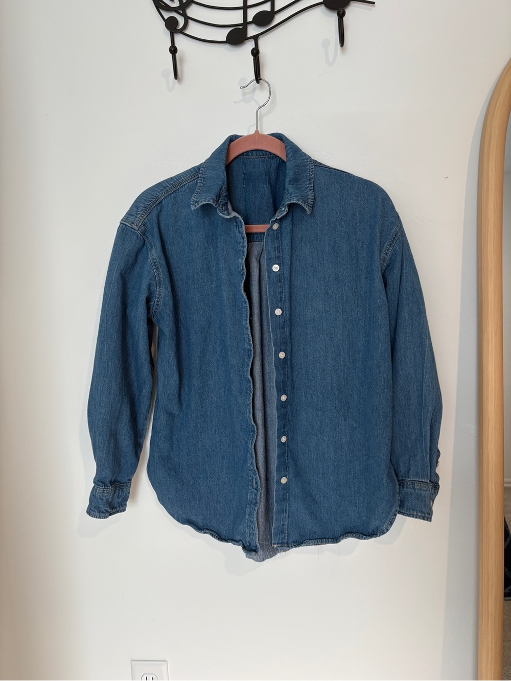 Classic Blue Denim Shirt Jacket - Women
